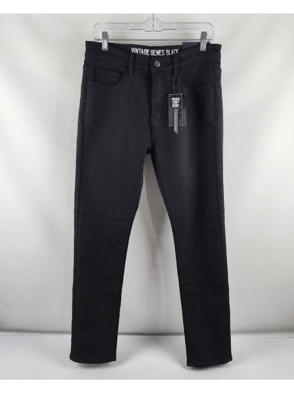 Vintage Genes Black Jeans Mens 30x30 Black Slim Fit Denim NWT